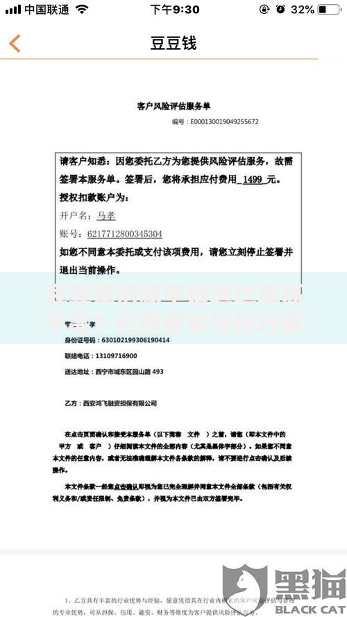 豆豆钱借款申请通过率高不高？资质要求与技巧解析