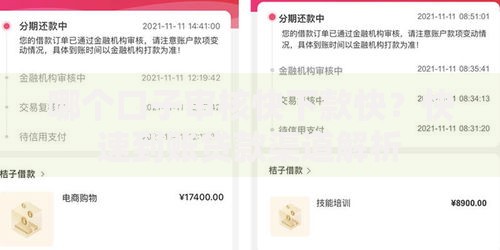 哪个口子审核快下款快？快速到账贷款渠道解析