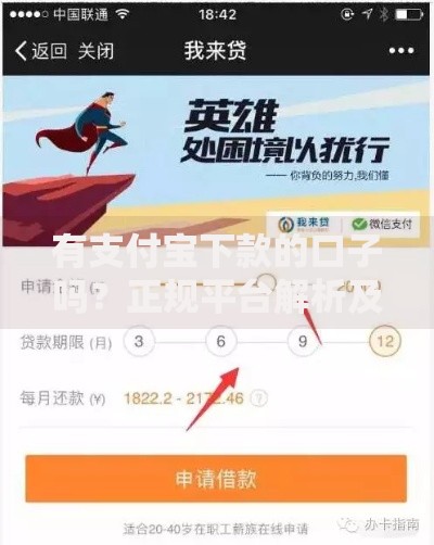 有支付宝下款的口子吗？正规平台解析及申请指南
