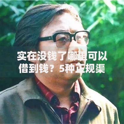 实在没钱了哪里可以借到钱？5种正规渠道深度解析