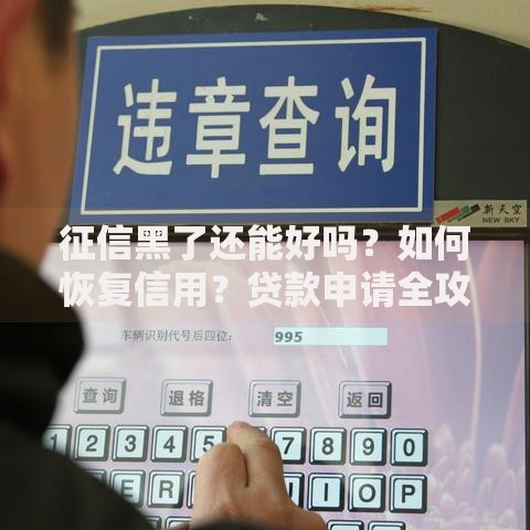 征信黑了还能好吗?如何恢复信用?贷款申请全攻略 征信黑了还能好吗?如何恢复信用?贷款申请全攻略