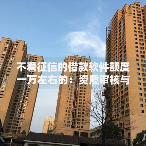 不看征信的借款软件额度一万左右的：资质审核与风险解析