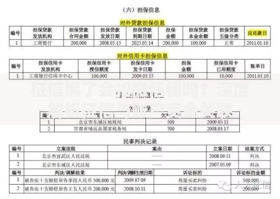 征信黑了会扣微信钱吗？深度解析征信与账户资金关联