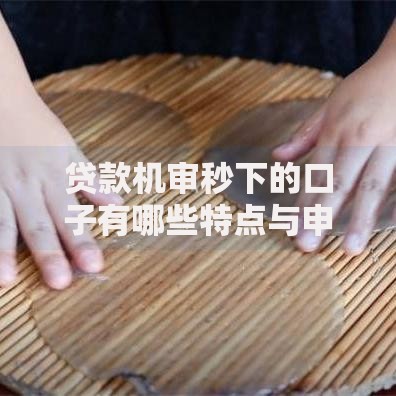 贷款机审秒下的口子有哪些特点与申请条件？