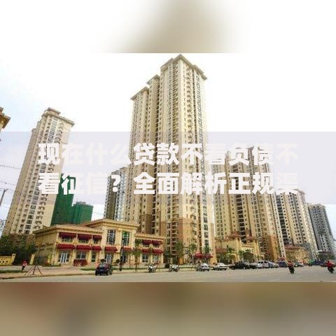 现在什么贷款不看负债不看征信？全面解析正规渠道与风险