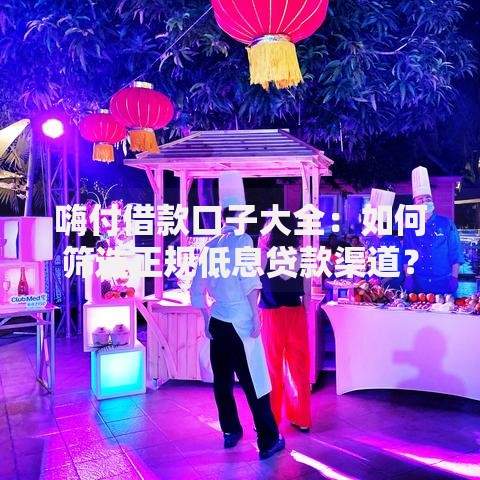 嗨付借款口子大全：如何筛选正规低息贷款渠道？