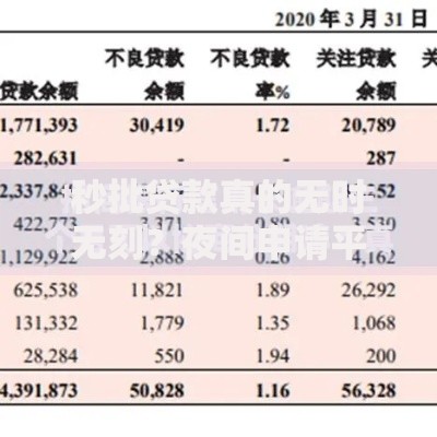 秒批贷款真的无时无刻？夜间申请平台是否靠谱？