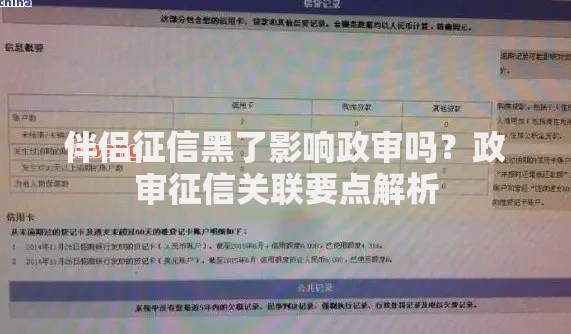 伴侣征信黑了影响政审吗？政审征信关联要点解析