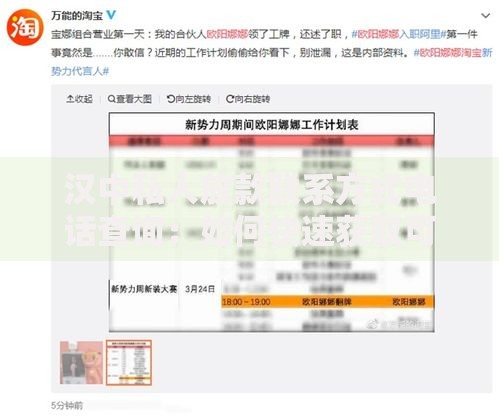 汉中私人放款联系方式电话查询：如何快速获取可靠资金渠道？