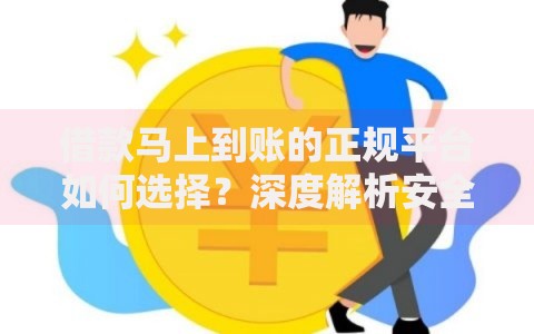 借款马上到账的正规平台如何选择？深度解析安全高效贷款渠道