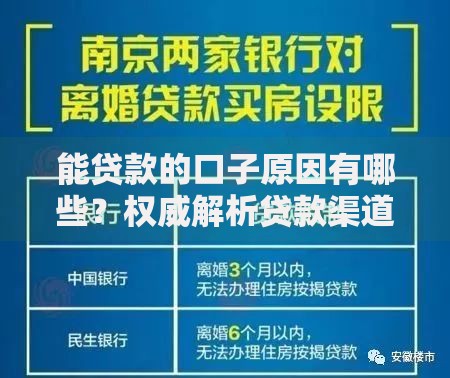 能贷款的口子原因有哪些？权威解析贷款渠道选择依据