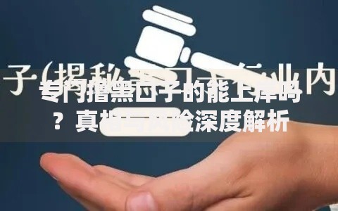 专门撸黑口子的能上岸吗？真相与风险深度解析