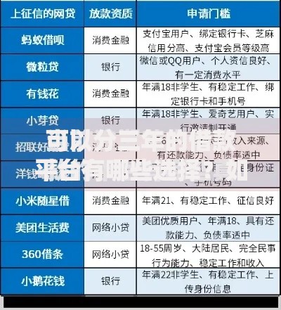 可以分三年的借款平台有哪些选择？如何申请？