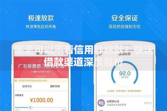 哪里可以不看信用秒给款？快速借款渠道深度解析