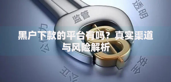 黑户下款的平台有吗？真实渠道与风险解析