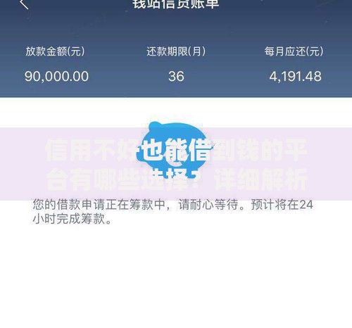 信用不好也能借到钱的平台有哪些选择？详细解析与申请指南