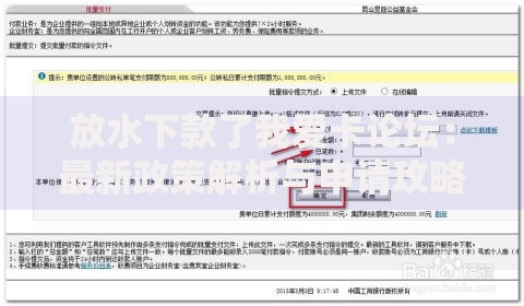 放水下款了我爱卡论坛：最新政策解析与申请攻略