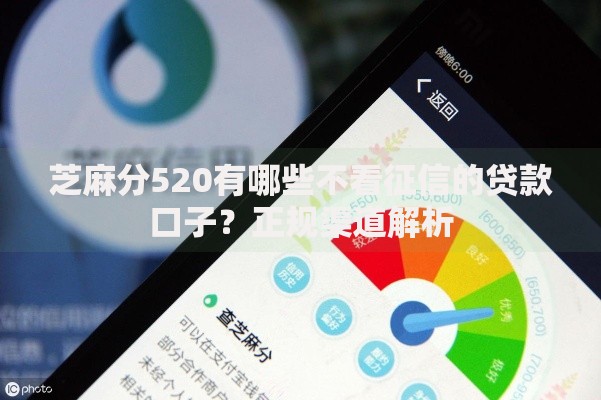 芝麻分520有哪些不看征信的贷款口子？正规渠道解析