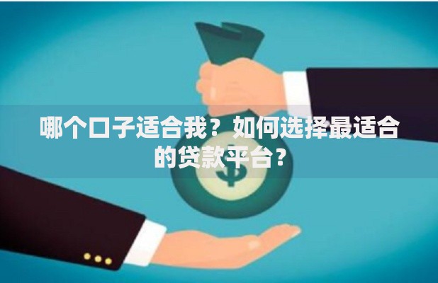 哪个口子适合我？如何选择最适合的贷款平台？