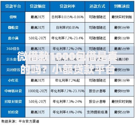微借款1000包借是真的吗？小额贷款平台全解析