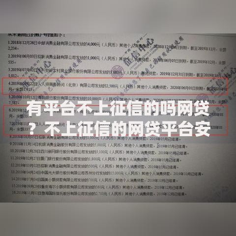 有平台不上征信的吗网贷？不上征信的网贷平台安全吗？