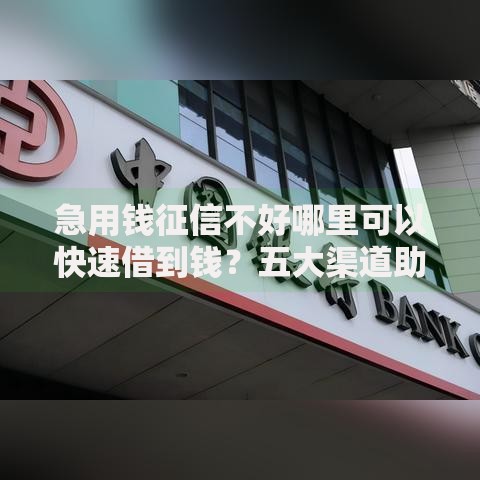 急用钱征信不好哪里可以快速借到钱？五大渠道助您解决资金难题