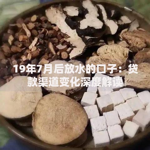 19年7月后放水的口子：贷款渠道变化深度解读