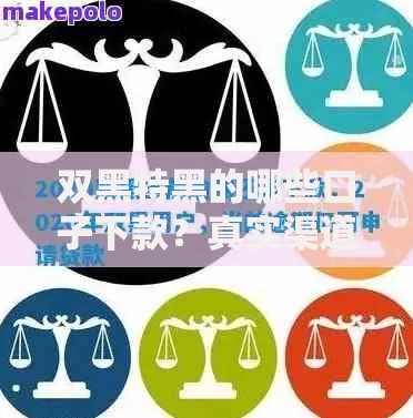 双黑特黑的哪些口子下款?真实渠道解析与申请攻略 双黑特黑的哪些口子下款?真实渠道解析与申请攻略