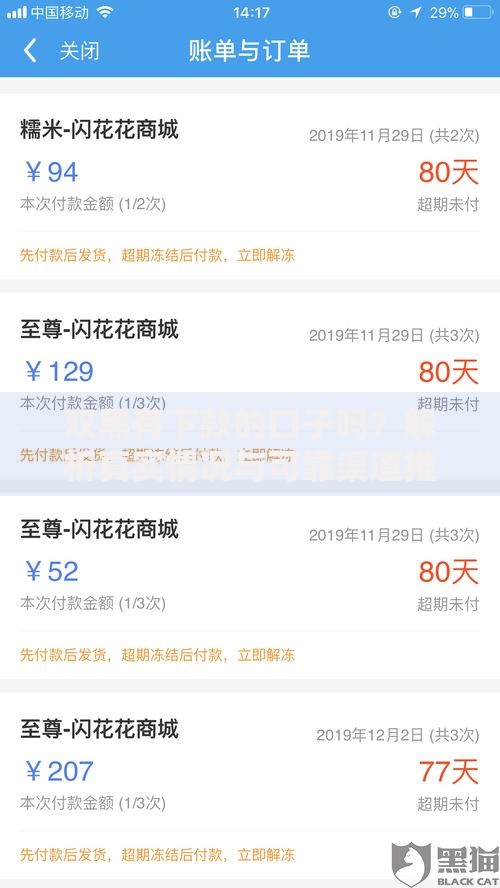 双黑有下款的口子吗？解析真实情况与可靠渠道推荐