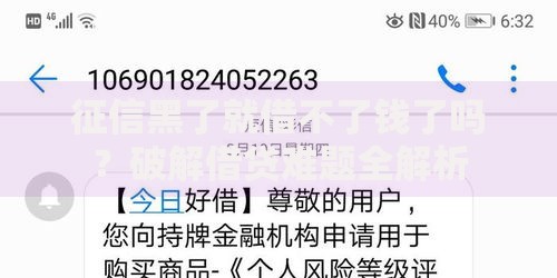 征信黑了就借不了钱了吗？破解借贷难题全解析