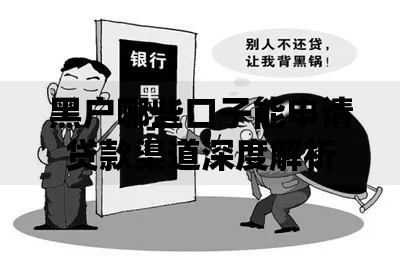 黑户哪些口子能申请贷款渠道深度解析