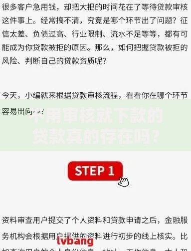 不用审核就下款的贷款真的存在吗？安全申请全解析