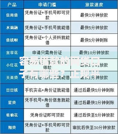 容易借款的网贷口子有哪些？正规平台推荐与申请攻略