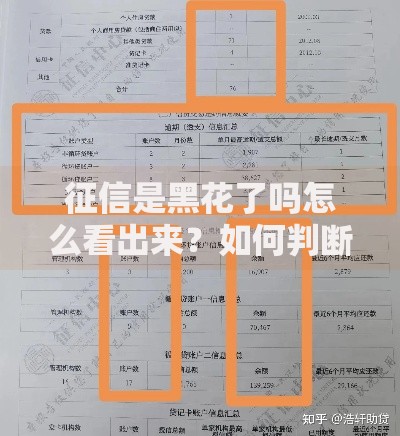 征信是黑花了吗怎么看出来？如何判断及修复指南