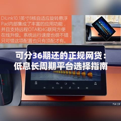 可分36期还的正规网贷：低息长周期平台选择指南