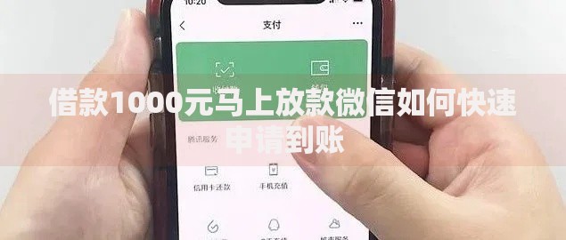 借款1000元马上放款微信如何快速申请到账