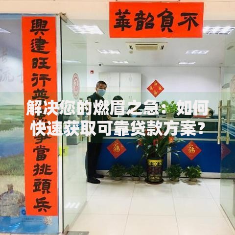 解决您的燃眉之急：如何快速获取可靠贷款方案？