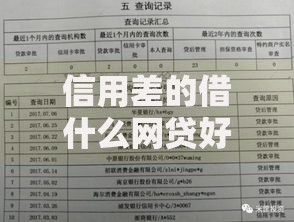 信用差的借什么网贷好？如何选择靠谱平台及避坑指南