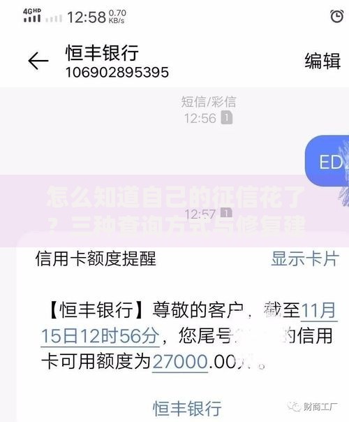 怎么知道自己的征信花了？三种查询方式与修复建议