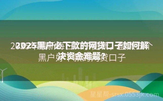 2025黑户必下款的网贷口子如何解决资金难题? 2025黑户必下款的网贷口子如何解决资金难题?
