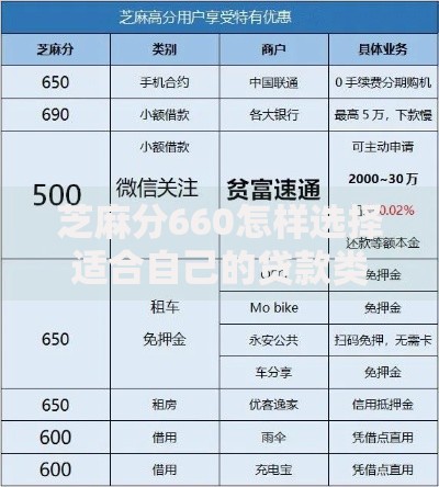 芝麻分660怎样选择适合自己的贷款类型？这5种方案值得参考