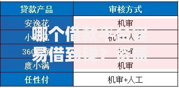 哪个借款平台容易借到钱?资质要求与放款速度详解 哪个借款平台容易借到钱?资质要求与放款速度详解