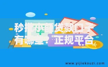 秒批小额贷款口子有哪些？正规平台申请攻略解析