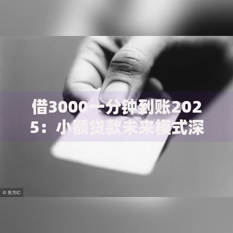 借3000一分钟到账2025：小额贷款未来模式深度解析