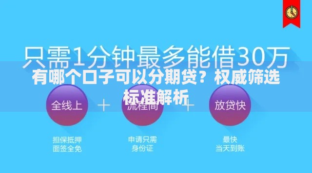 有哪个口子可以分期贷？权威筛选标准解析