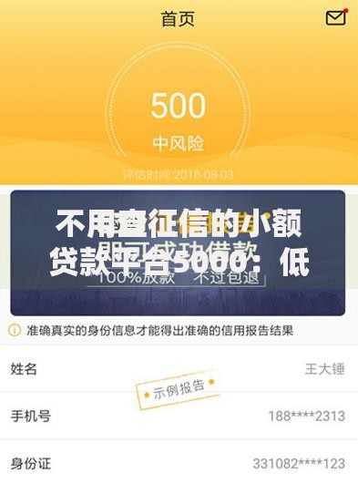 不用查征信的小额贷款平台5000:低门槛快速放款渠道解析 不用查征信的小额贷款平台5000:低门槛快速放款渠道解析