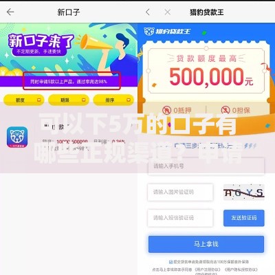 可以下5万的口子有哪些正规渠道？申请攻略全解析