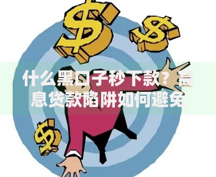 什么黑口子秒下款？高息贷款陷阱如何避免