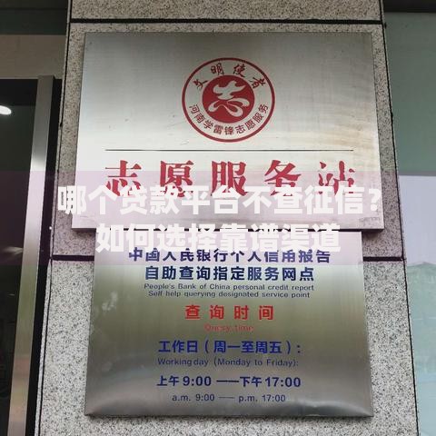 哪个贷款平台不查征信？如何选择靠谱渠道