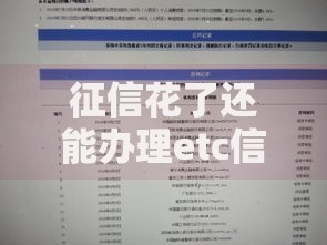 征信花了还能办理etc信用卡吗？深度解析申请条件与技巧